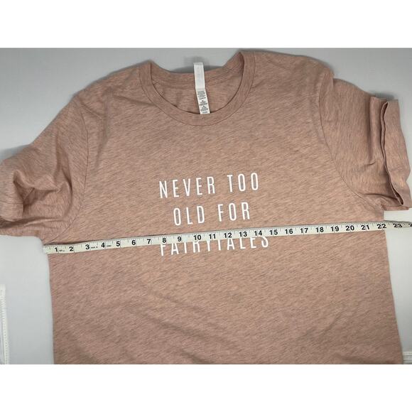 Canvas Never Too Old for Fairytales Tshirt Women's size XL PreOwned - Picture 4 of 7